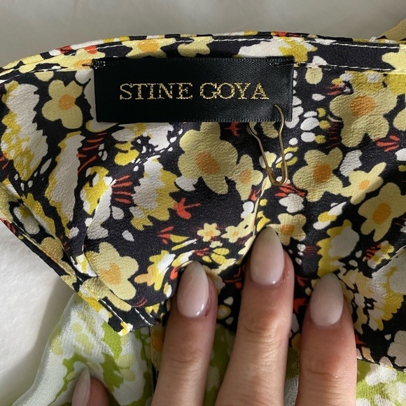 Stine Goya “Maca” Dress Multicolored Floral Longsleeve Midi Dress - Picture 7 of 10